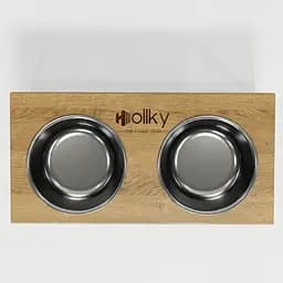 Hollky Base L — миски на підставці для середніх і великих собак (2 × 0,95 л, висота 20 см) - мініатюра 5
