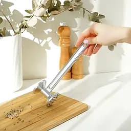 Кухонний молоток двосторонній для відбиття м'яса та відбивних алюмінієвий литий 22 см, Kitchen Master 86658