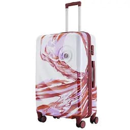 Валіза велика Semi Line 28 дюймів (L) Polycarbonate/ABS-Plastic White/Red Print (T5654-3) - мініатюра 1