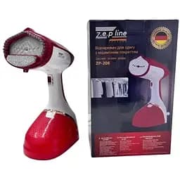 Ручний вертикальний відпарювач Zepline ZP-206 з керамічним покриттям 3000 Вт для одягу 4500 мл Червоний