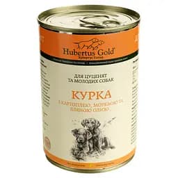 Влажный корм для щенков Hubertus Gold Курица с картошкой и морковью 400 г
