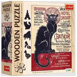 Пазл Trefl дерев'яний фігурний Чорний кіт Теофіль Стейнлен 200 ел. (20254)