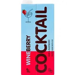 Уцінка. Напій винний WineBerry Wine & Strawberry винно-полуничний з соком рожеве напівсолодке 1 л - мініатюра 2