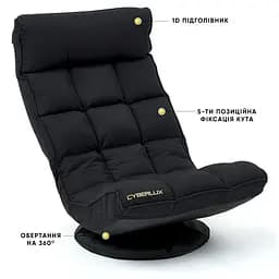 Геймерське крісло Mealux Cyberlux Flex Fabric Black (GM-03 B)  - мініатюра 3