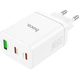 Мережевий зарядний пристрій Hoco N33 USB-A / 2 х USB-C 35W White [124887]