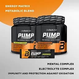 Передтренік BiotechUSA Pump Caffeine free Tropical fruit 330 г - мініатюра 2
