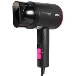 Фен для волосся Rotex RFF126-V Future Care Compact з концентратором 1200 Вт Чорний 
