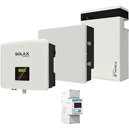 Комплект Solax 1.3: Однофазний гібридний інвертор на 7.5 кВт + АКБ на 5.8 кВт/год