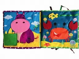 Текстильна розвиваюча книга для малюків "Цуценя" Bambini 6х22х22 см det0013949 - мініатюра 6