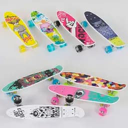 Скейт Пенни борд S 29661 Best Board, колеса PU светятся (6900067320056) Микс