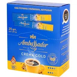 Кава розчинна Ambassador Crema Gold натуральна сублімована стік 1.8г х 25 шт.