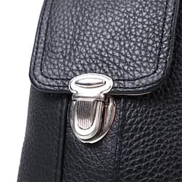 Чоловіча сумка на пояс із натуральної шкіри Vintage 10х17х4 см sum0026994 - мініатюра 5