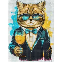 Набір з алмазною мозаїкою Ідейка Містер Кіт, 40х30 см (AMO7511)
