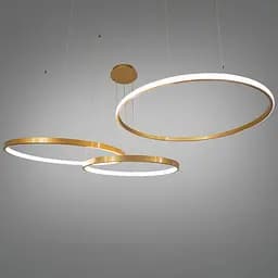 Люстра кільця LED D2490-1000+800+600G - мініатюра 3