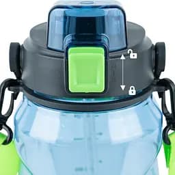 Пляшечка для води Kite 1.5 л синя з зеленим (K24-1202-1) - мініатюра 5