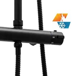 Душова система Yoka Bergen 25 Black з термостатом BP.BERGEN-THERM-25-BLK, Чорний матовий - мініатюра 5