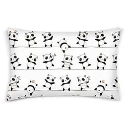 Дитяча постільна білизна в ліжечко FUNNY PANDAS, рожевий (PandasRoseCord_101Brick_140) - мініатюра 3