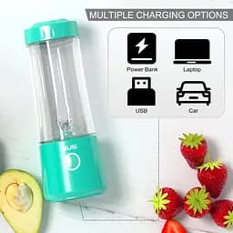 Портативний USB-перезарядний блендер Mulli Mini для смузі та молочних коктейлів, міні-блендер з шістьма лезами - мініатюра 5