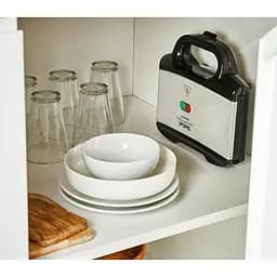 Сендвічмейкер Tefal Ultracompact 700 Вт 1 пластина-сендвіч корпус нержавіюча сталь/пластик чорний (SM155212) - мініатюра 11