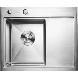 Кухонна мийка Platinum Handmade 580x480x220 L нержавійка (товщина 3.0/1.5 мм корзина та дозатор в комплекті)
