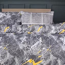 Наволочка MirSon Ranforce Elite Faultline 60x60 см серая (2200011701479)