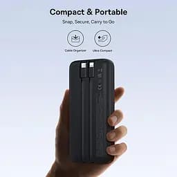 Повербанк Baseus 20000 mAh 22.5W з вбудованими кабелями Type-C та Lightning з LED-дисплеєм і швидкою зарядкою PD/QC - мініатюра 7