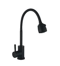 Смеситель для кухни с рефлекторным изливом Wezer EKO4D-01-BLACK Черный матовый