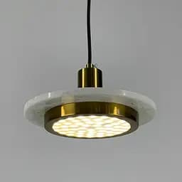 Підвіс Lumina із білим мармуровим плафоном LED в стилі Ар-деко Line.F SC 2/1 WH - мініатюра 8