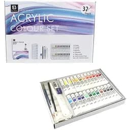 Набір для творчості Bambi "Art Nation" A32, 24 кольори по 12 мл, палітра