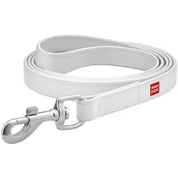 Поводок для собак Waudog Design кожаный, S-M белый