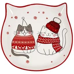 Блюдо Lefard Новогодние коты 20х3.5 см (858-0142)