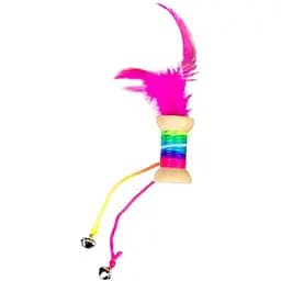 Іграшка для котів Croci Rocet котушка з пір'ям 4.5 см в асортименті 