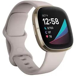 Смарт-годинник Fitbit Sense Lunar White/Soft Gold Stainless Steel (FB512GLWT)
