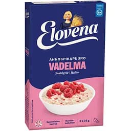 Овсяная каша-минутка Elovena с малиной 210 ​​г (35 г х 6 шт.)