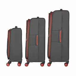 2E Набір валіз 2E, Trek, (L+M+S), TSA, 4 колеса, + 3 рюкзаки Cabin (2E-BPET-CABIN-BK), поліестр, сірий - мініатюра 6