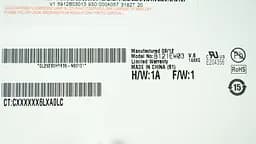 Матриця 12.1 B121EW03 V.6 1280х800, 20pin, 1CCFL, NORMAL, глянцева, роз'єм праворуч зверху для ноутбука - мініатюра 2