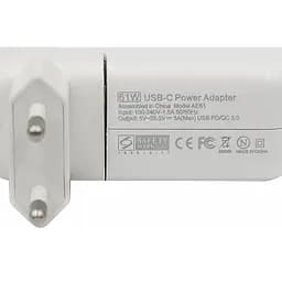 Блок живлення до ноутбуку PowerPlant APPLE 220V, 20V 61W (USB Type-C) (AP61HCUSB) - мініатюра 3
