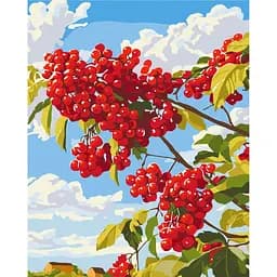 Картина за номерами на підрамнику Brushme Калина за вікном