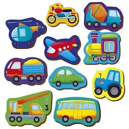 Дитячий набір магнітів "Транспорт" Vladi Toys VT3106-35, 10 магнітів - мініатюра 3