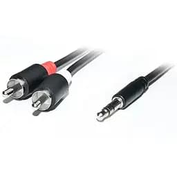 Аудио-кабель REAL-EL Audio Pro 3.5 мм - 2xRCA (M/M), 1.8 м, черный (EL123500042)