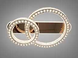 Сучасна стельова LED люстра Diasha 663/600+400GD золото 100 W з пультом 90 см 14-20 м2 - мініатюра 3