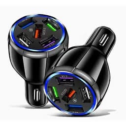 Автомобильное зарядное устройство DK 5USB Quick Charge 3.0 75W (BK-359) black - мініатюра 7