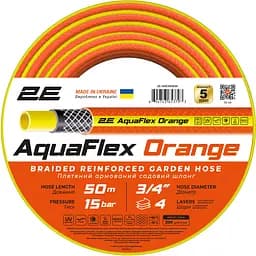 Шланг садовий AquaFlex Orange 3/4" 50м 4 шари 20бар -10…+60°C 2E sad0001794