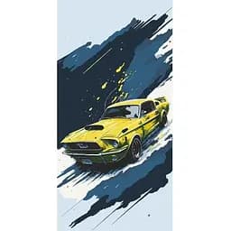 Картина по номерам ArtCraft Ford Mustang 40 х 80 см (12504-AC)