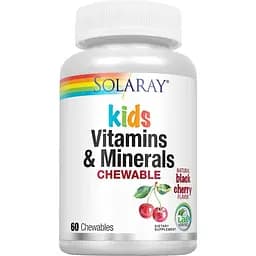 Витаминно-минеральный комплекс Solaray Children's Vitamins & Minerals Chewable Black Cherryy 60 шт.