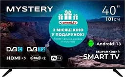 Телевізор 40" Mystery 4060FST2, Black, LED, 1920x1080, 60 Гц, Smart TV Mystery Electronics teh0019719