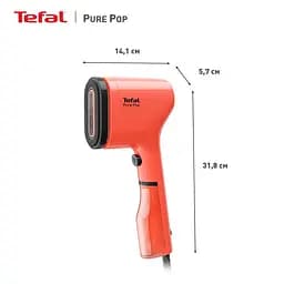 Відпарювач компактний Tefal Pure Pop, 1300Вт, 70мл, постійна пара - 20гр, червоний teh0016214 - мініатюра 6
