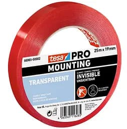 Лента монтажная Tesa акриловая прозрачная 20 кг/м 1.5 м х 19 мм