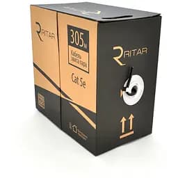 Кабель КНП UTP (4 * 2 * 0.5) 4p 24 AWG, Ritar, (CCA), ізоляція ПЕ, для зовн. робіт, 305м, Black, Corton BOX (350x350x430) Q2