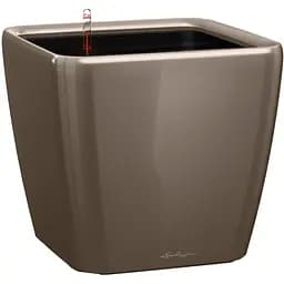 Вазон Lechuza Quadro Premium LS, 53 л, серо-коричневый (16285)